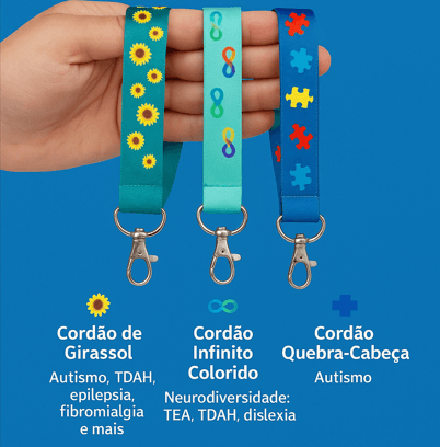 Cordões do autismo: significado do girassol e do infinito